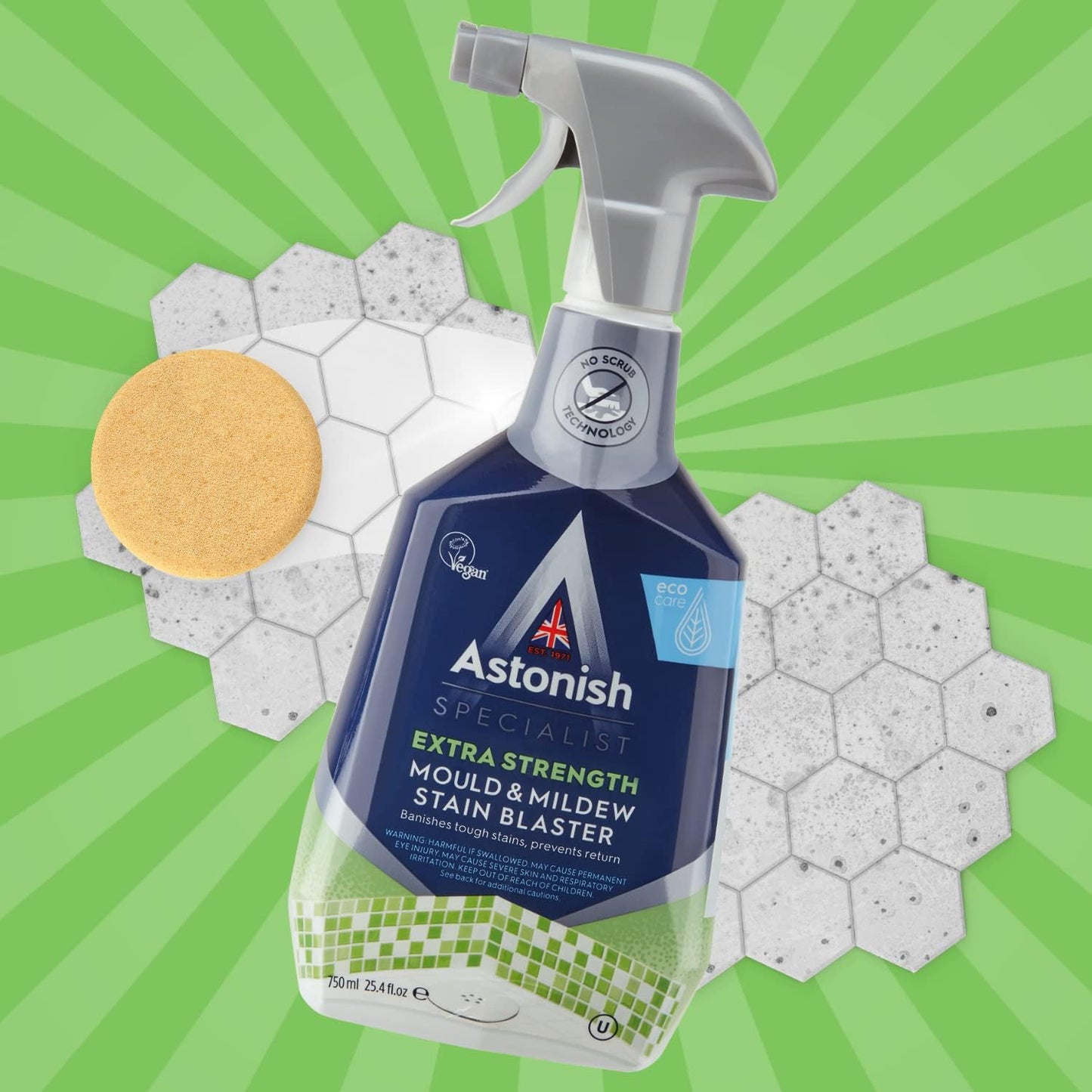 The Astonish Mould & Mildew Stain Blaster (750ml) - Powerful Mould Remover and Mould Control - Get Mould Off with No Scrubbing