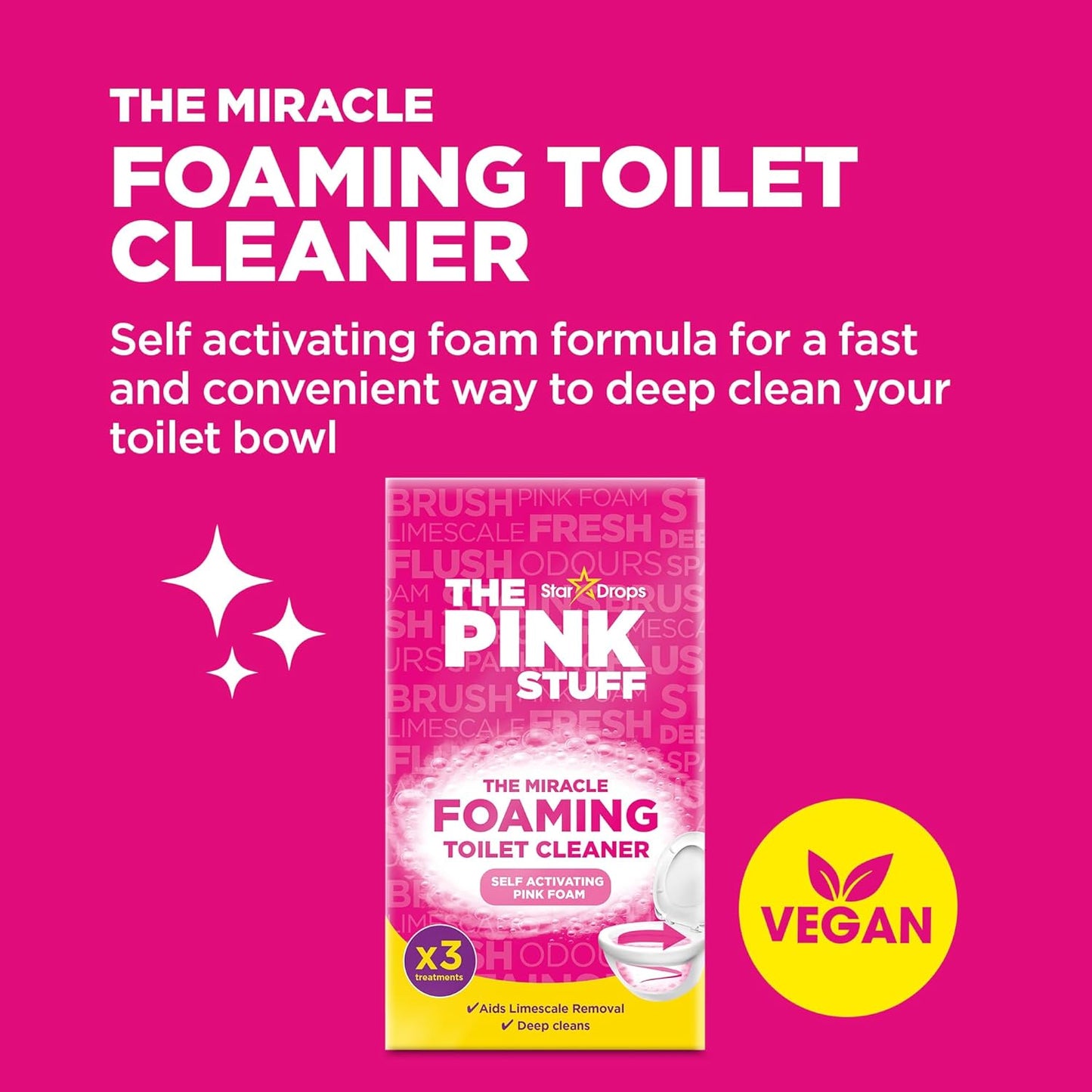 The Pink Stuff The Miracle Foaming Toilet Cleaner (Pack of 3)