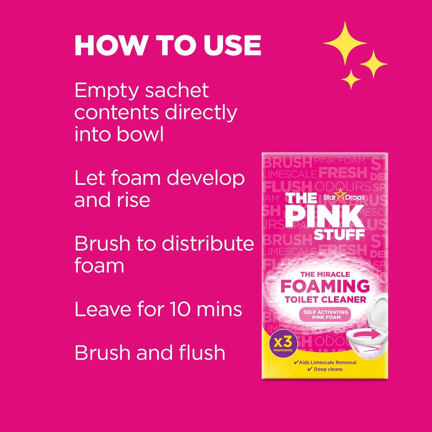 The Pink Stuff The Miracle Foaming Toilet Cleaner (Pack of 3)