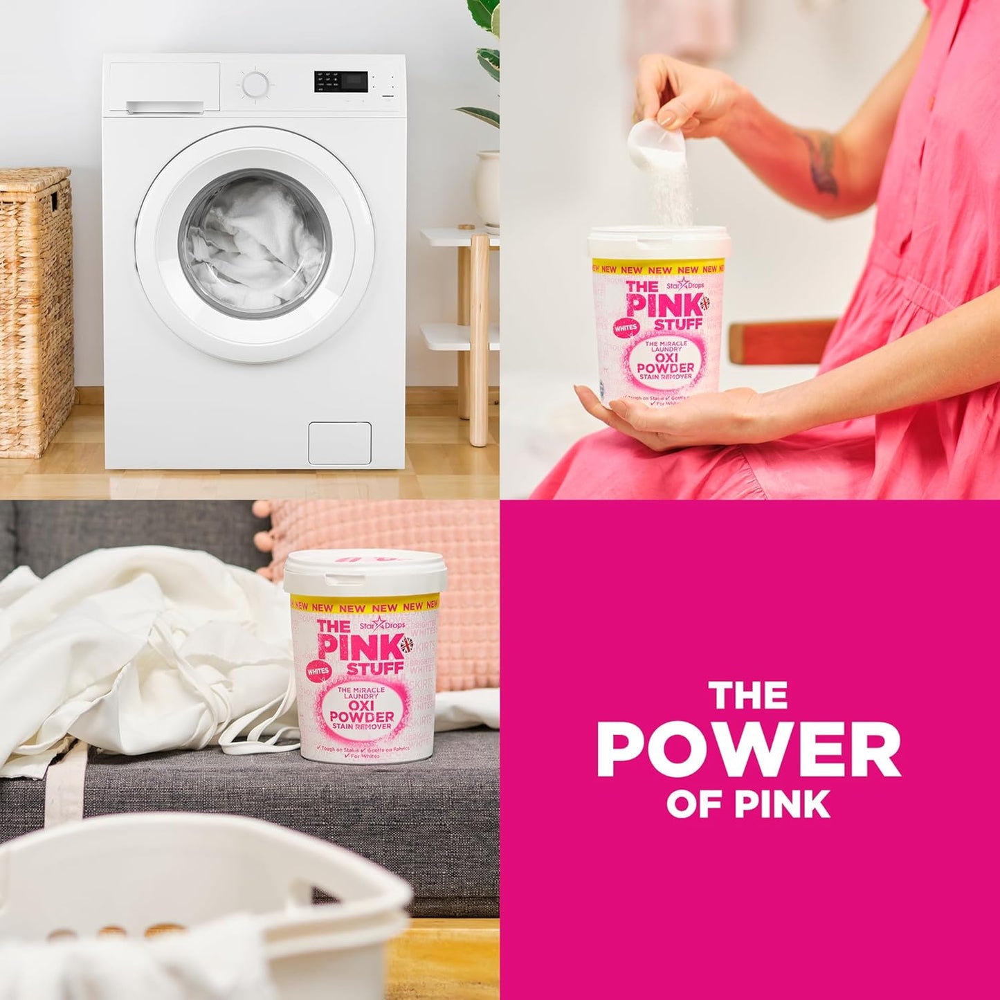 THE PINK STUFF - PINK STUFF STAIN REMOVER WHITES 1KG