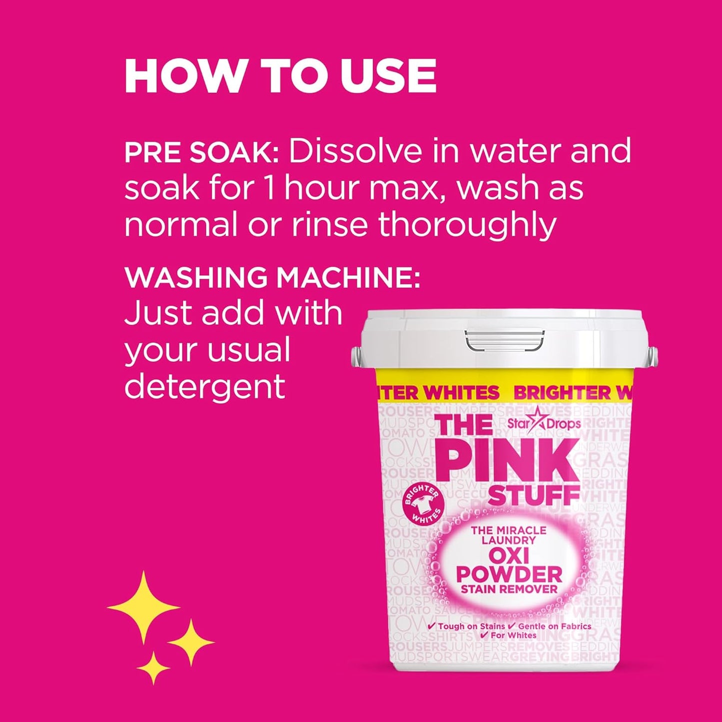 THE PINK STUFF - PINK STUFF STAIN REMOVER WHITES 1KG