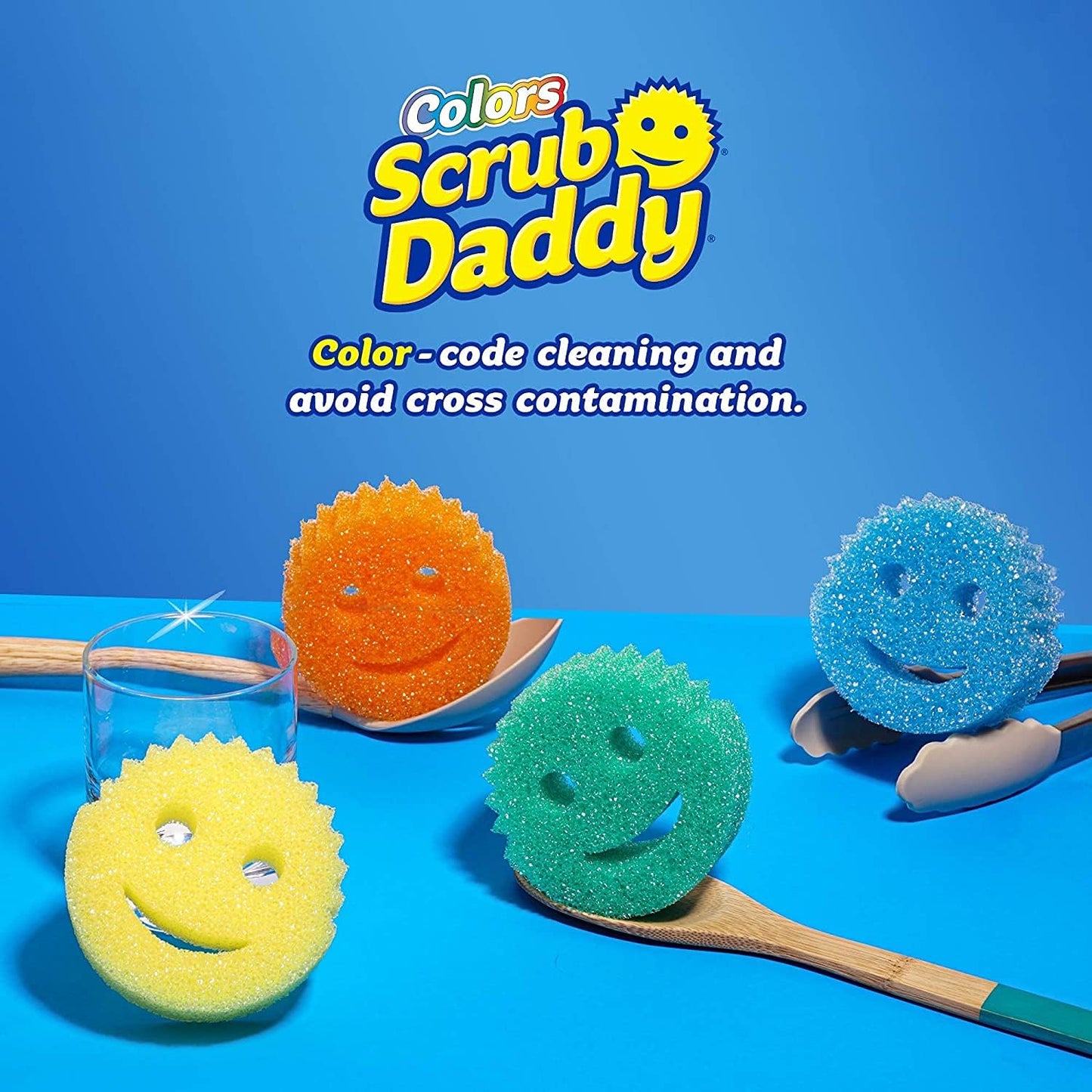 Scrub Daddy Colours FlexTexture Scrubber - Blue - 1 pack