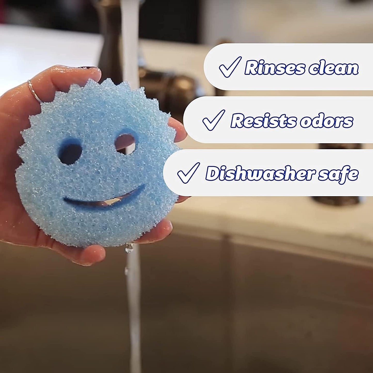 Scrub Daddy Colours FlexTexture Scrubber - Blue - 1 pack