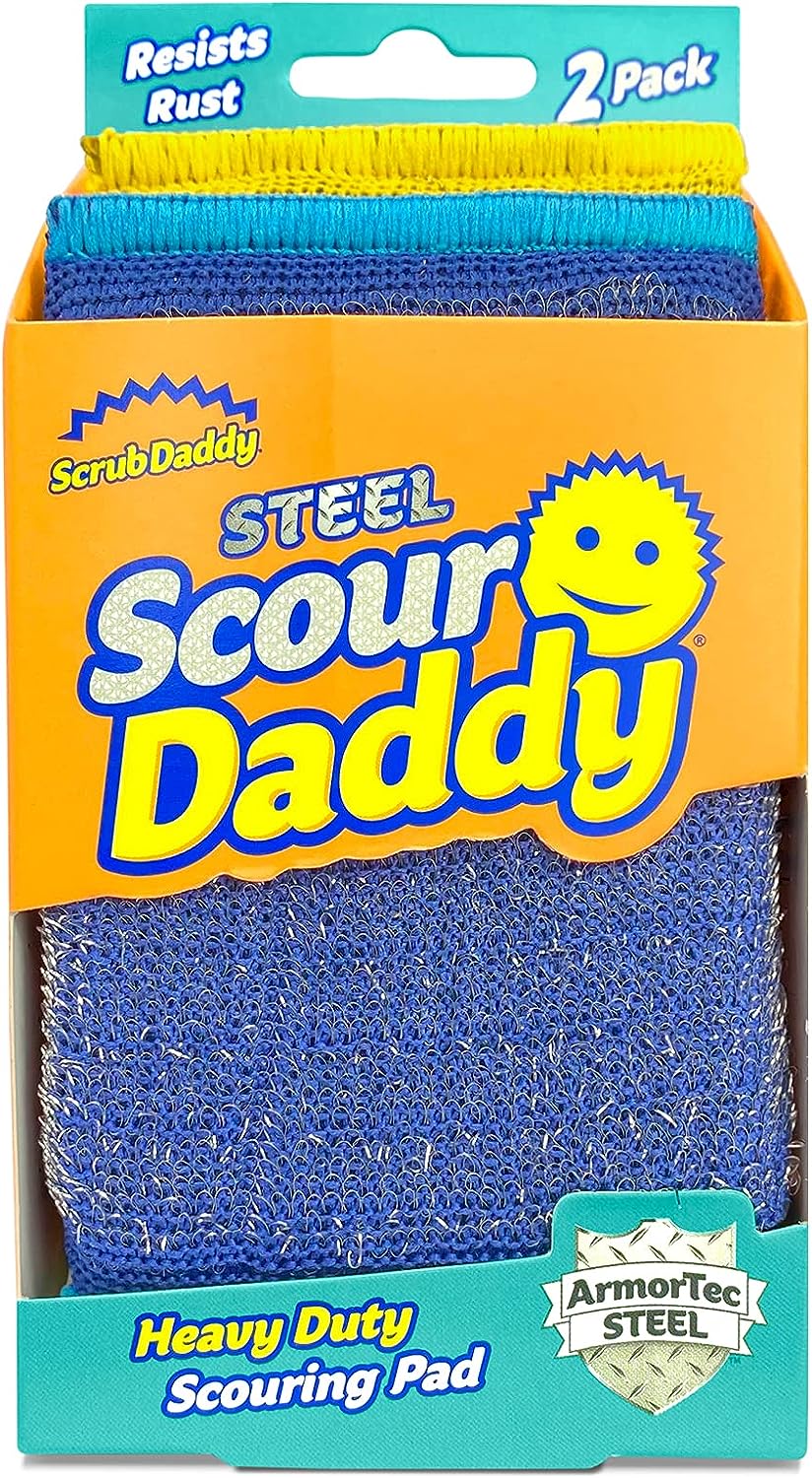 Scrub Daddy Heavy Duty Stainless Steel Scouring Pad (Pack of 2)