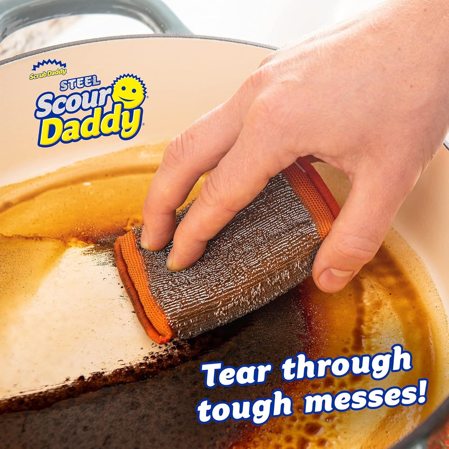 Scrub Daddy Heavy Duty Stainless Steel Scouring Pad (Pack of 2)