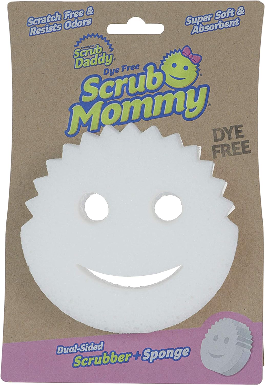 Scrub Mommy Dye Free Dual-Sided Scrubber and Sponge - 1 pack