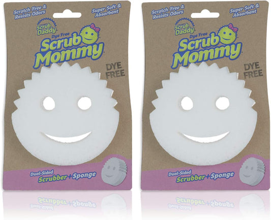 Scrub Mommy Dye Free Dual-Sided Scrubber and Sponge - 2 pack