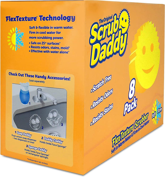 Scrub Daddy Original Sponge – Scratch-Free Scrubber – 8 pack